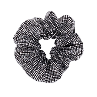  Scrunchies med hvid rhinestones 